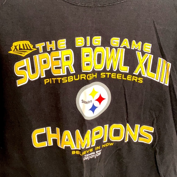 2/$20 Tees - 2009 Pittsburgh Steelers Superbowl Champions NFL T-Shirt Size Large - Picture 2 of 4